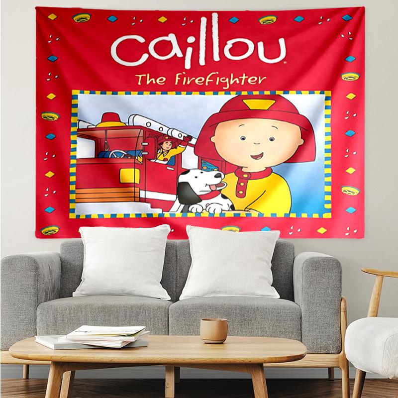Caillou Tapestry for Bedroom Aesthetic Classroom Tapestries Wall Hanging for Living Room Dorm Office,Ideal Creative Gift
