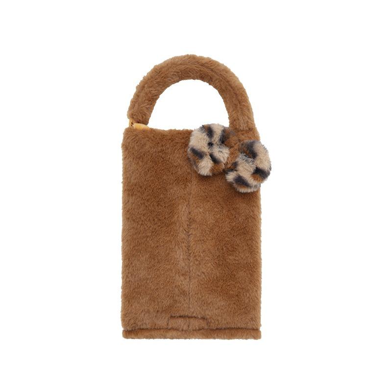 1PC Car Tissue Box Leopard Print Car Tissue Box Plush Car Seat Hanging Paper Box Fashion Goddess Car Home Dual Use Tissue Bag