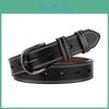 Womens Leather Waist Belt With Simple Design And Metal Buckle For Casual Wear