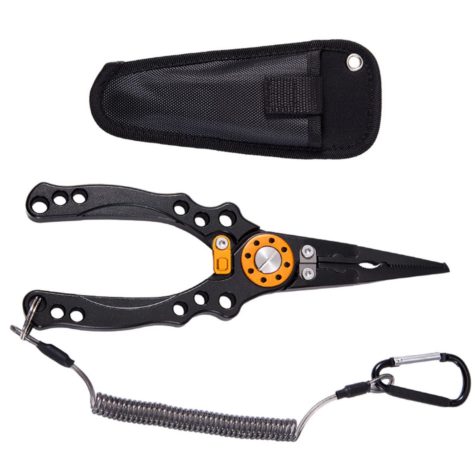 

Fishing Line Cutter Pliers Aluminum Alloy Hook Remover Fishing Scissor Portable Uncoupling Pliers Fishing Tools чёрный