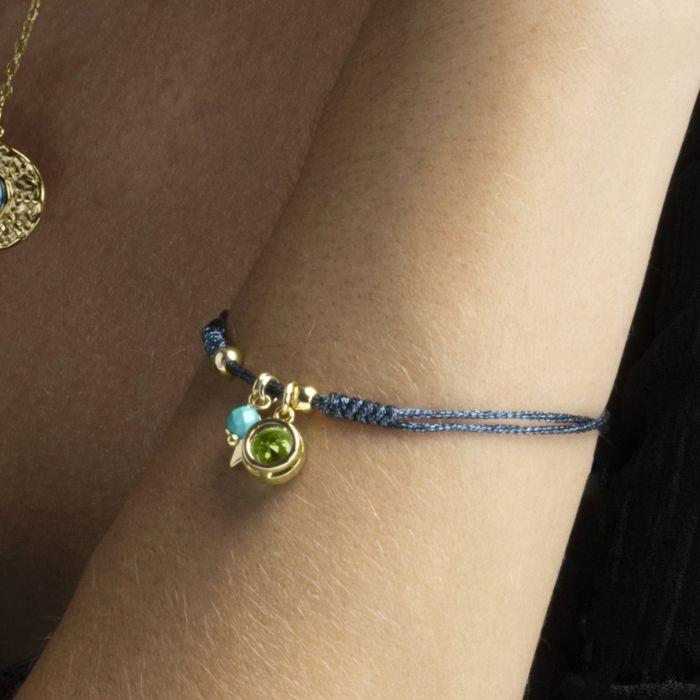 Bracelet - LUXENTER - Zysuo - Argent 925 - finition or jaune 18K - Zircone émeraude