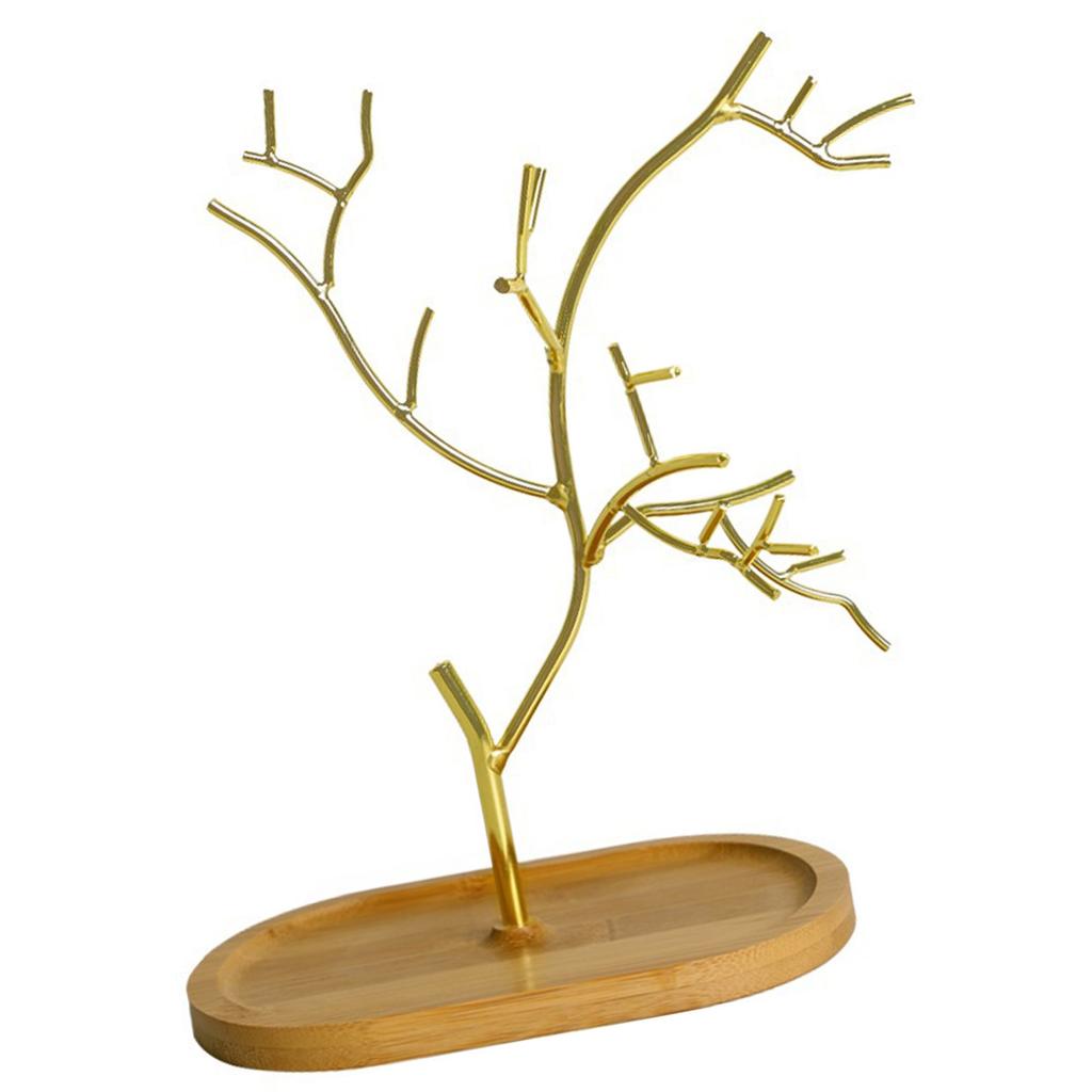 Efficient Metal Jewelry Organizers Jewelry Tree Stand Tree Shape Necklace Stand Necklace Storage Holder Metal Texture