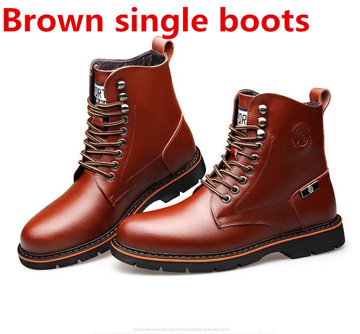 High Quality Men Boots Winter Snow Warm Casual Shoes Men Boots Genuine Leather Plush Fur Fashion Boots Size 38-44