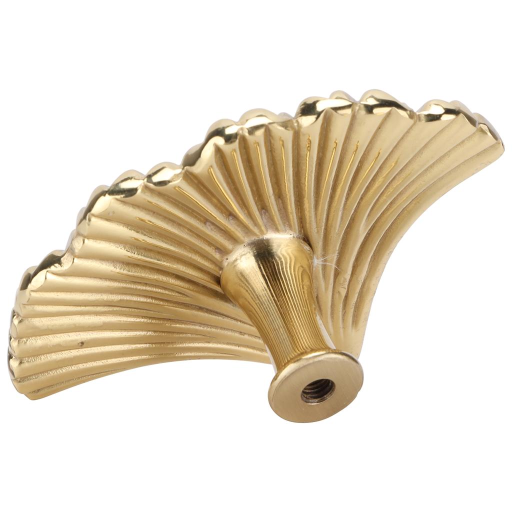 Furniture Handle Nordic Chinese Modern Ginkgo Brass Simple Leaf Pulls for Cabinets Drawers Doors Dressing Table