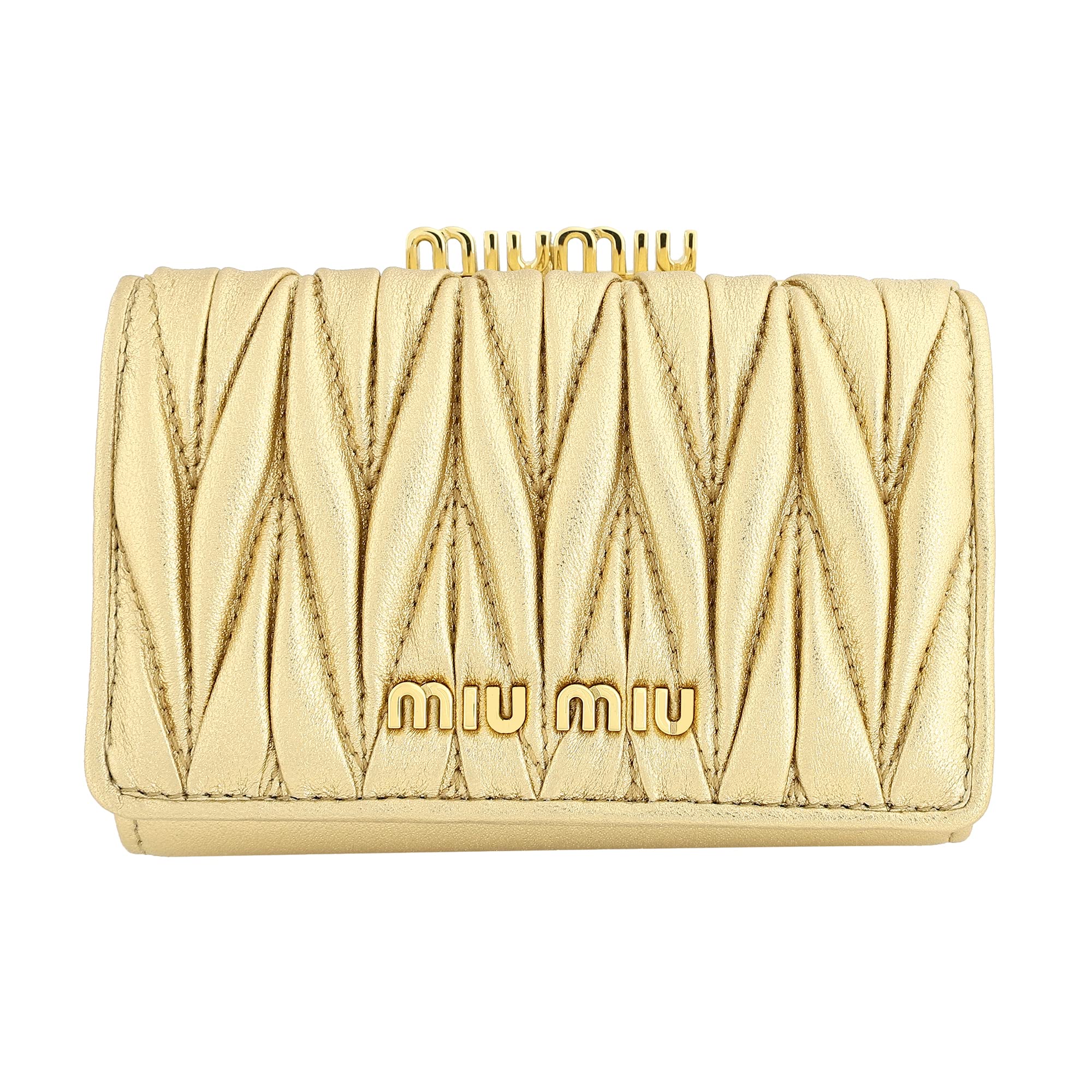 

Гаманець MIU MIU Trifold Wallet 5ME005 N88 F0522 Small Wallet Gold Gold [Miu Miu] [Елемент]