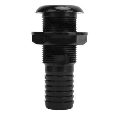 Boat Through Hull Connector 29mm Outlet Smooth Drainage Straight Drain Outlet Fittings Boat Plumbing Fittings Black
