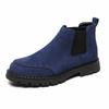 Fur Martin Boots Men's Round Head Platform Short Boots Medium Help Desert Boots Matte Casual Leather Chelsea Boots Men's Trend