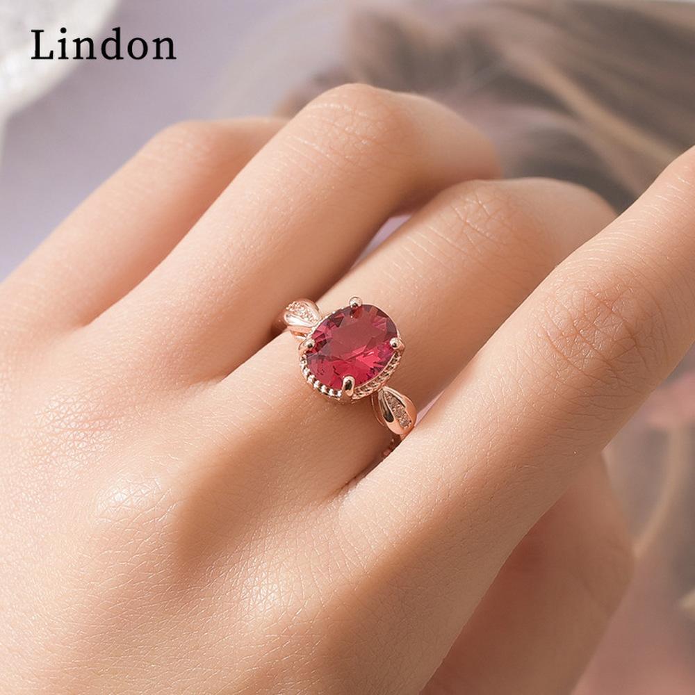 

Классическое кольцо Lindon из медного сплава с цирконием, женские ювелирные изделия, свадебный подарок для вечеринки