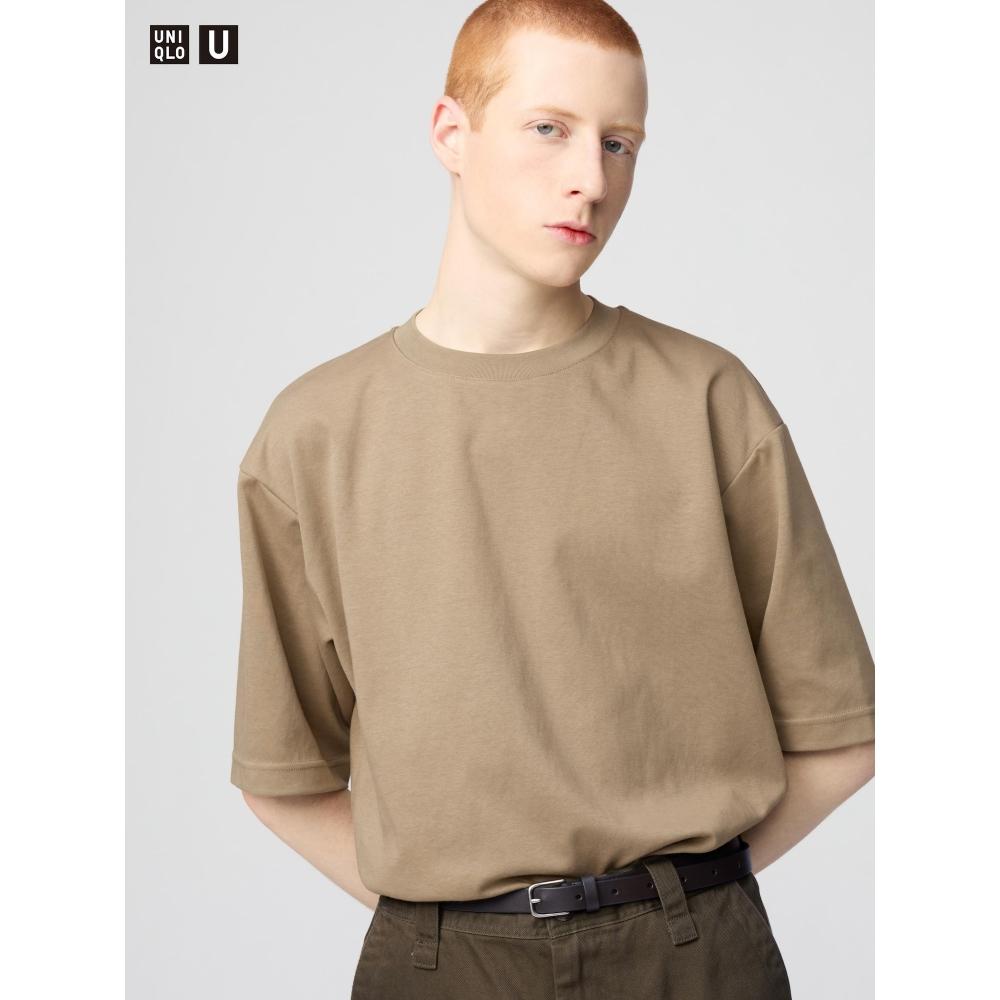 Uniqlo חולצת טי Oversized מכותנה Airism 5 שרוולים