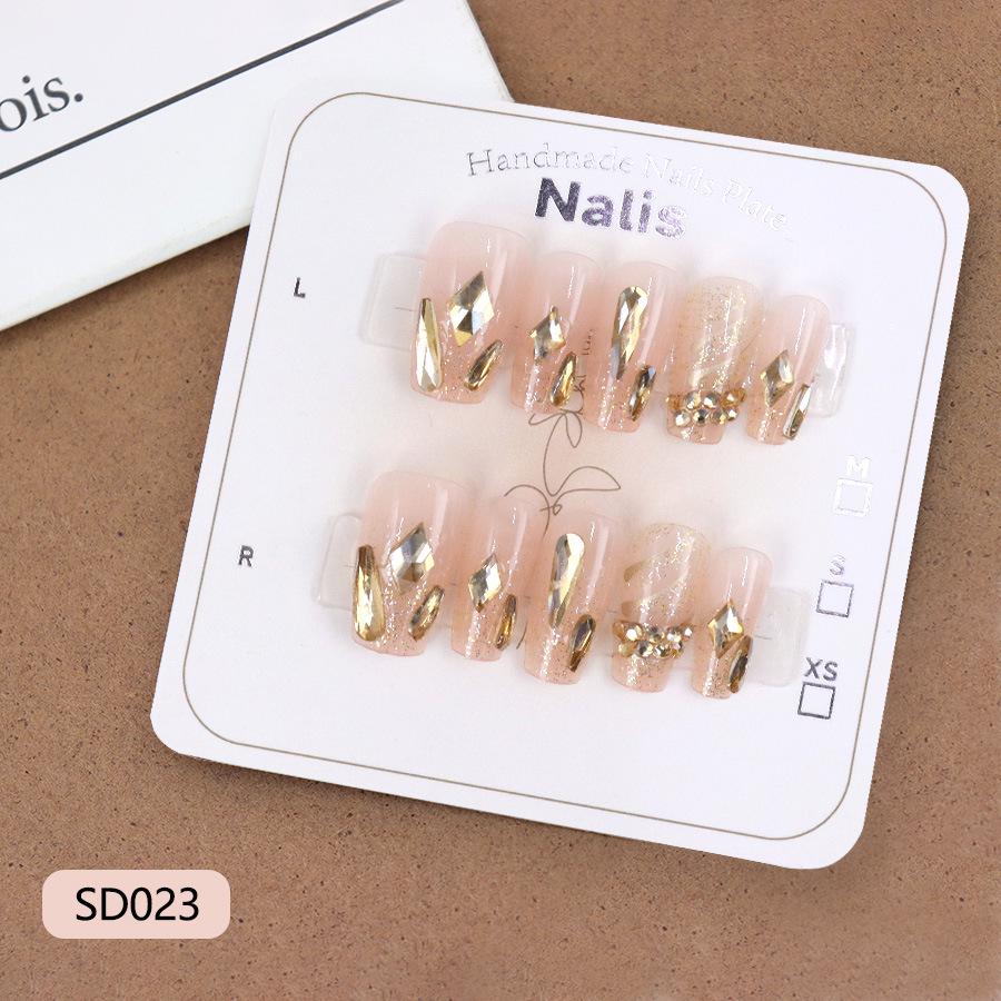 

Нігтьові тіпси з стразами у вигляді луски дракона, переливчасто-рожеві – Елегантні, Екологічні, Зносостійкі, Нішевий стиль. XS