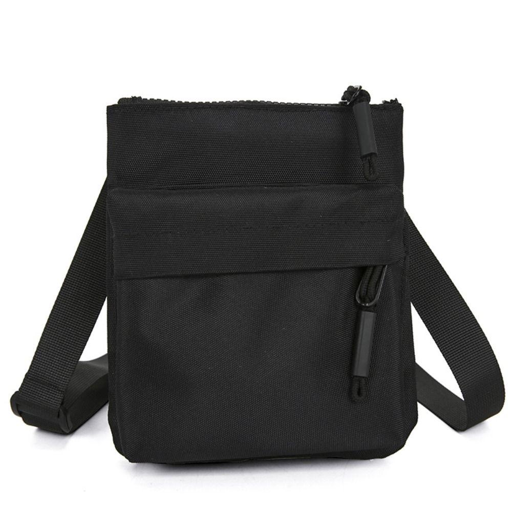 

Solid Color Nylon Crossbody Bag Oxford Shoulder Bag Simple Phone Purse School чёрный