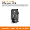 Alloy Leather Car Remote Key Case Cover Shell Fob For Toyota Prado Land Cruiser Camry Alphard VELLFIRE PREVIA Auto Accessories