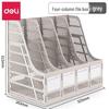 Deli Four-Compartment Hollow Desktop File Holder