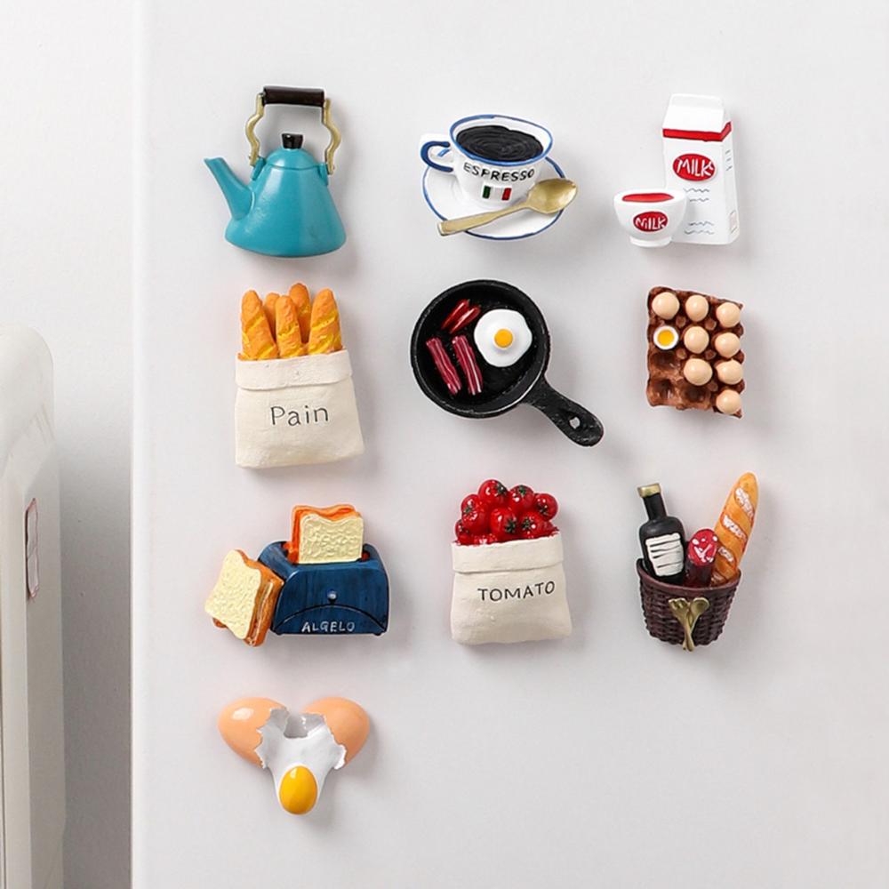 Simulation Magnetic Cooking Refrigerator Note Holder Fridge Magnets Board Stickers Message Sticker