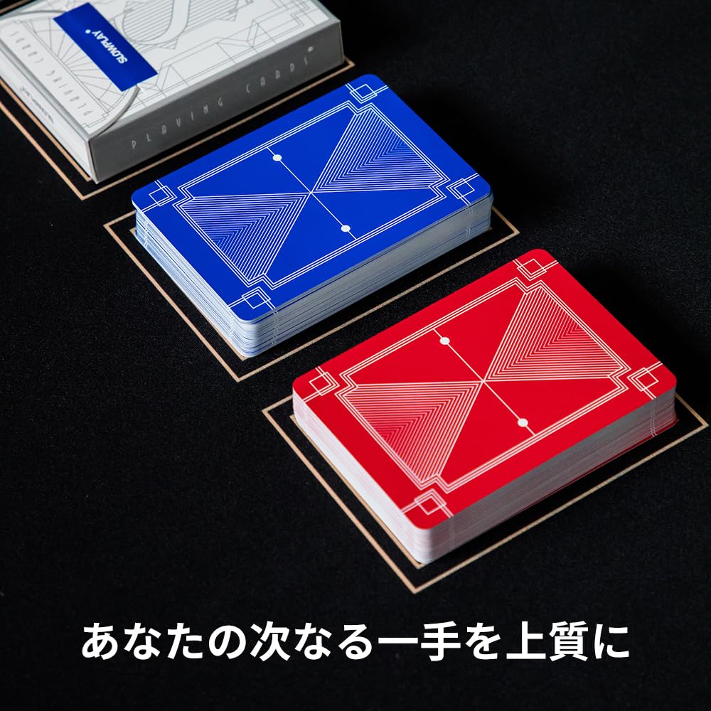 SLOWPLAY Playing 2 Jumbo Poker Flexible and Waterproof and for Texas Cards, 100% Plastic, Decks, Index, Size, Durable, Washable, Hold'em