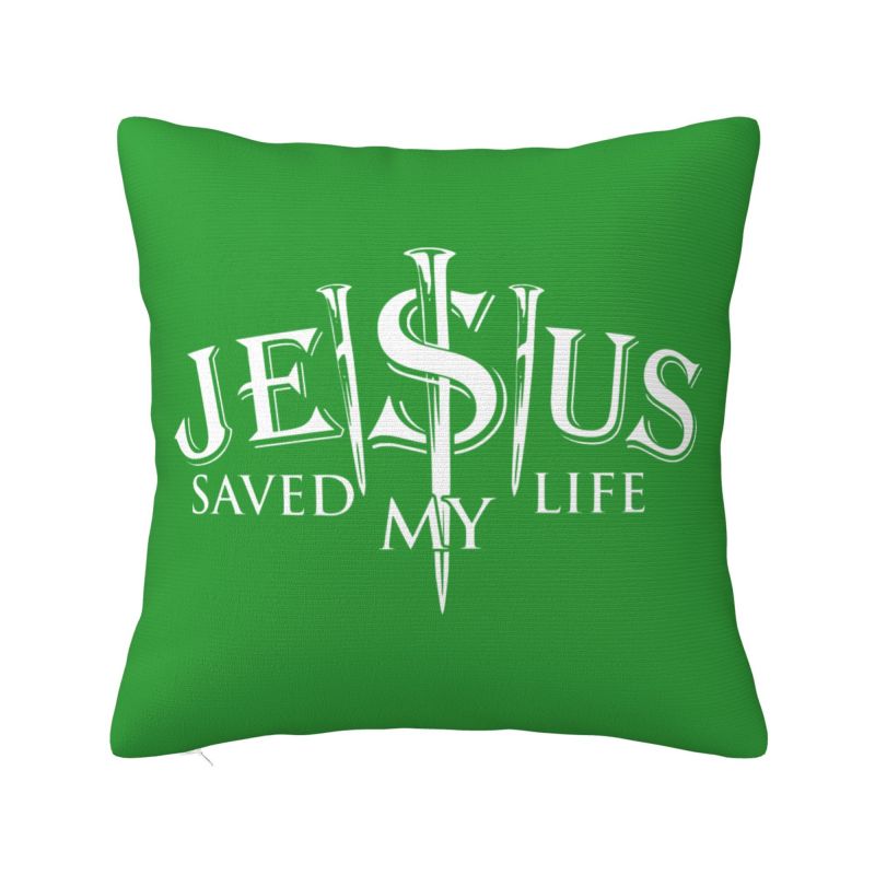 Jesus Quotes Throw Pillow Case cm for Living Room Religion Cross Christian Faith Cushion Cover Soft Polyester Pillowcase