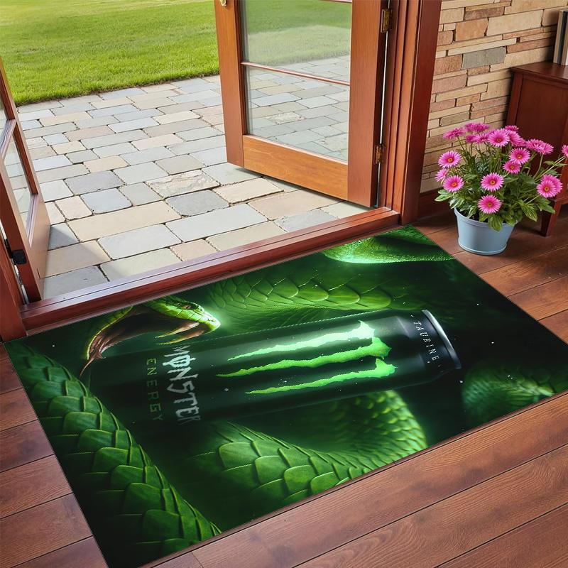 Monster Energy Druck Kristall Samt Plüsch Teppich Anti?Slip-Verschleiß?Robuster Bodenbelag Teppich für Innenbereich Haushalt Heimdekoration