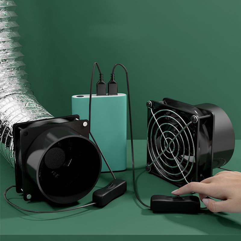 1 stk. Røgabsorber Dam Suger Ventilator Rørkanal Udstødningsventilator USB Justerbar Hastighed Plast Svejseudstyr Tilbehør