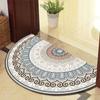 1PC Retro Door Rug Semi-circular Floor Mat Entrance Door Rugs Non-slip Absorbent Bathroom Mat Room Home Decoration Hogar Tapete