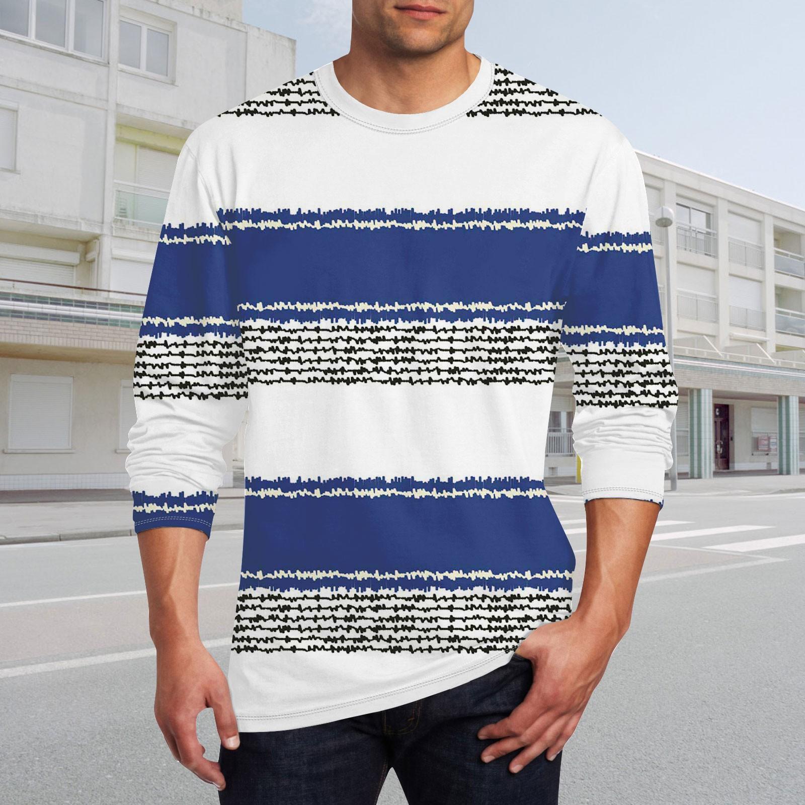 

Муж. Футболка Круглый вырез Одежда Одежда На открытом воздухе Длинный рукав С принтом Модельер Винтаж S белый