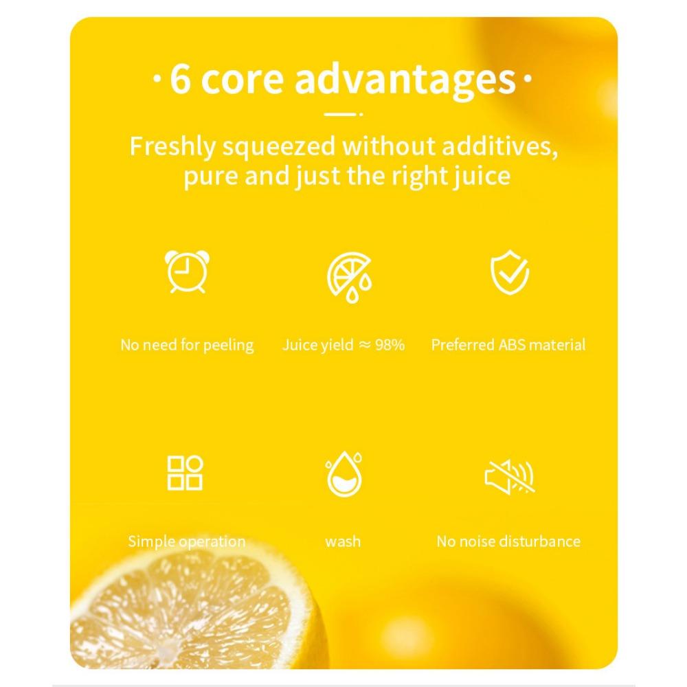 Manual juicer, small household fruit press, convenient hand cranked lemon frying juice cup press