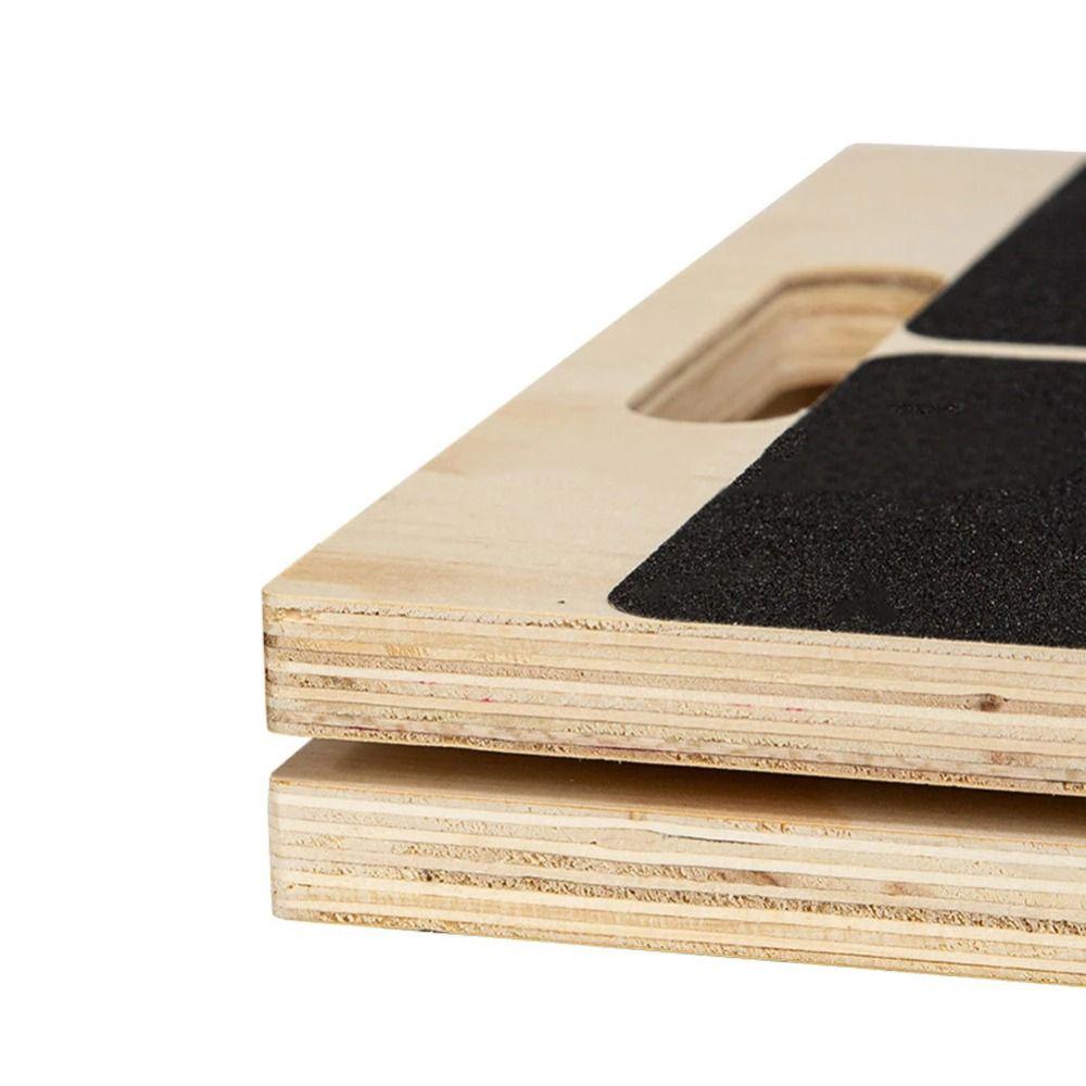 Folding Balancing Fitness Pedal Portable Wooden Slant Board  Strength Training