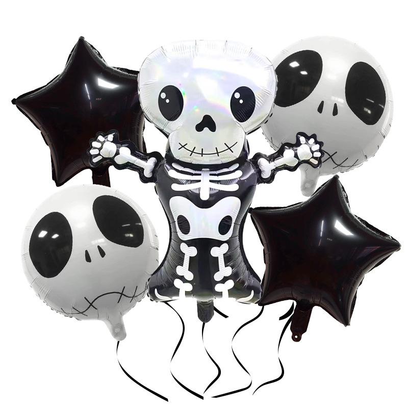 Halloween Themed Party Balloon Set Ghost Pumpkin Skull Bar Outdoor Scene Decoration Supplies