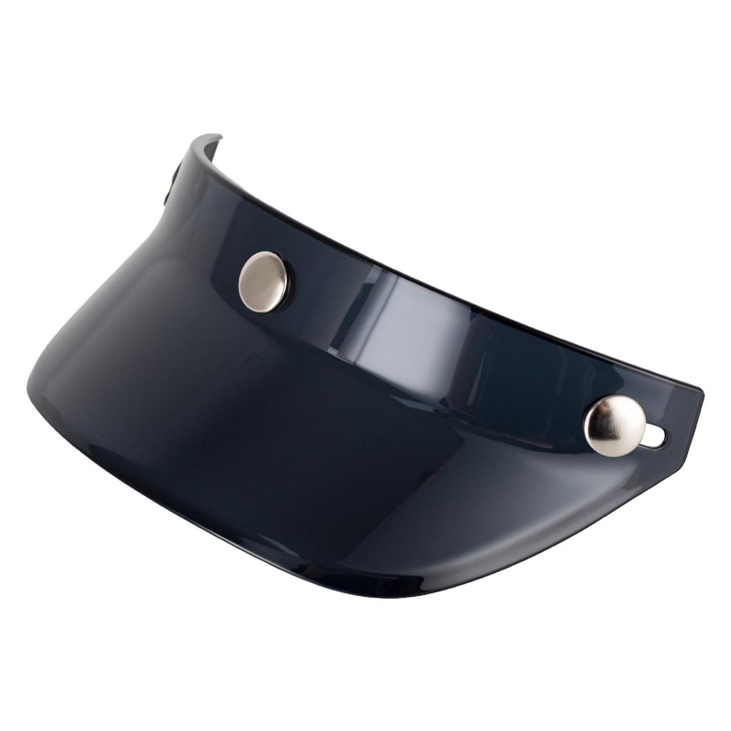 Windproof 3 Snap-Button Visor Shield Lens Visor Flip Up Wind Shield for Open Face Motorbike Helmet Anti-UV Fog Universal
