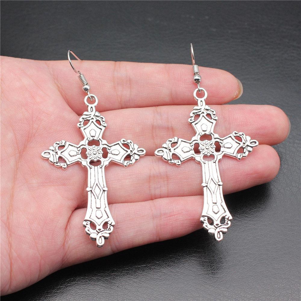Casual Handmade Cross Amulet Drop Earrings Thoughtful Friendship Gift for Office Wear