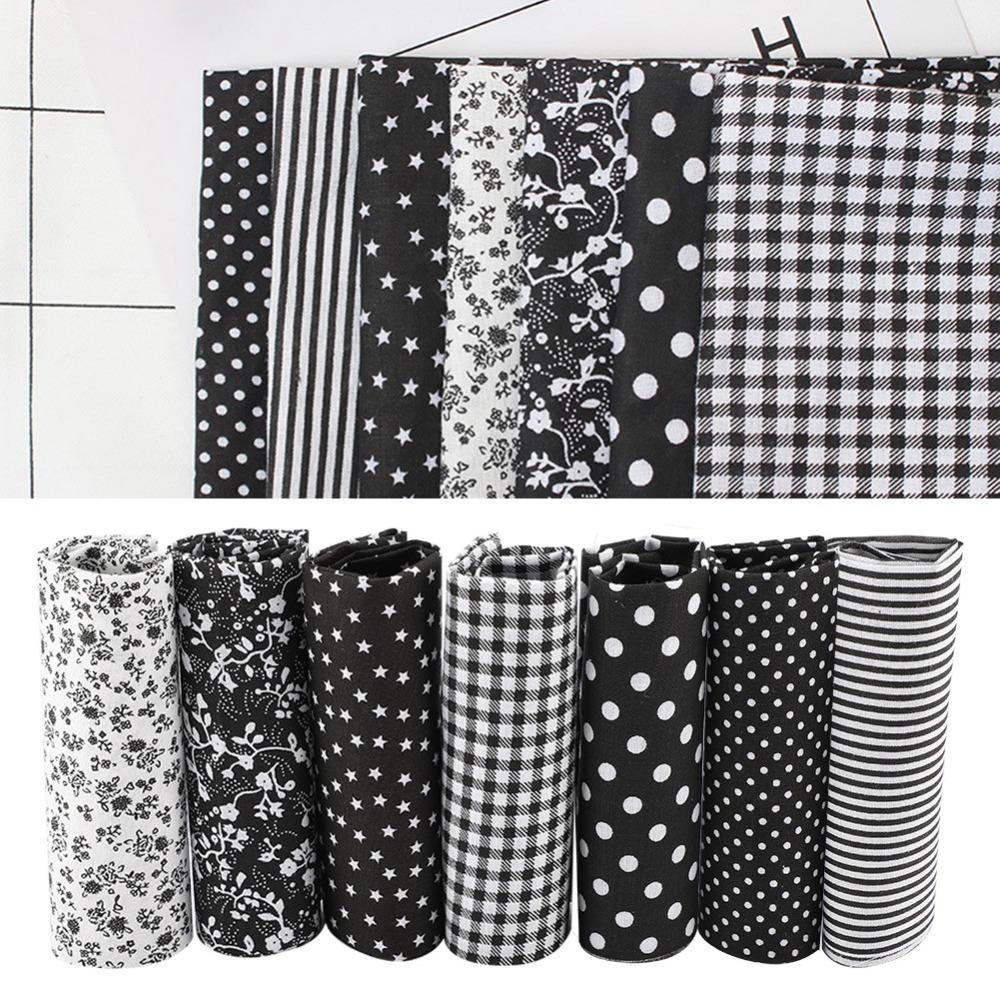 Plain weave texture Cotton Fabric Pure cotton material Quilting Cloth Handmade ornament чёрный