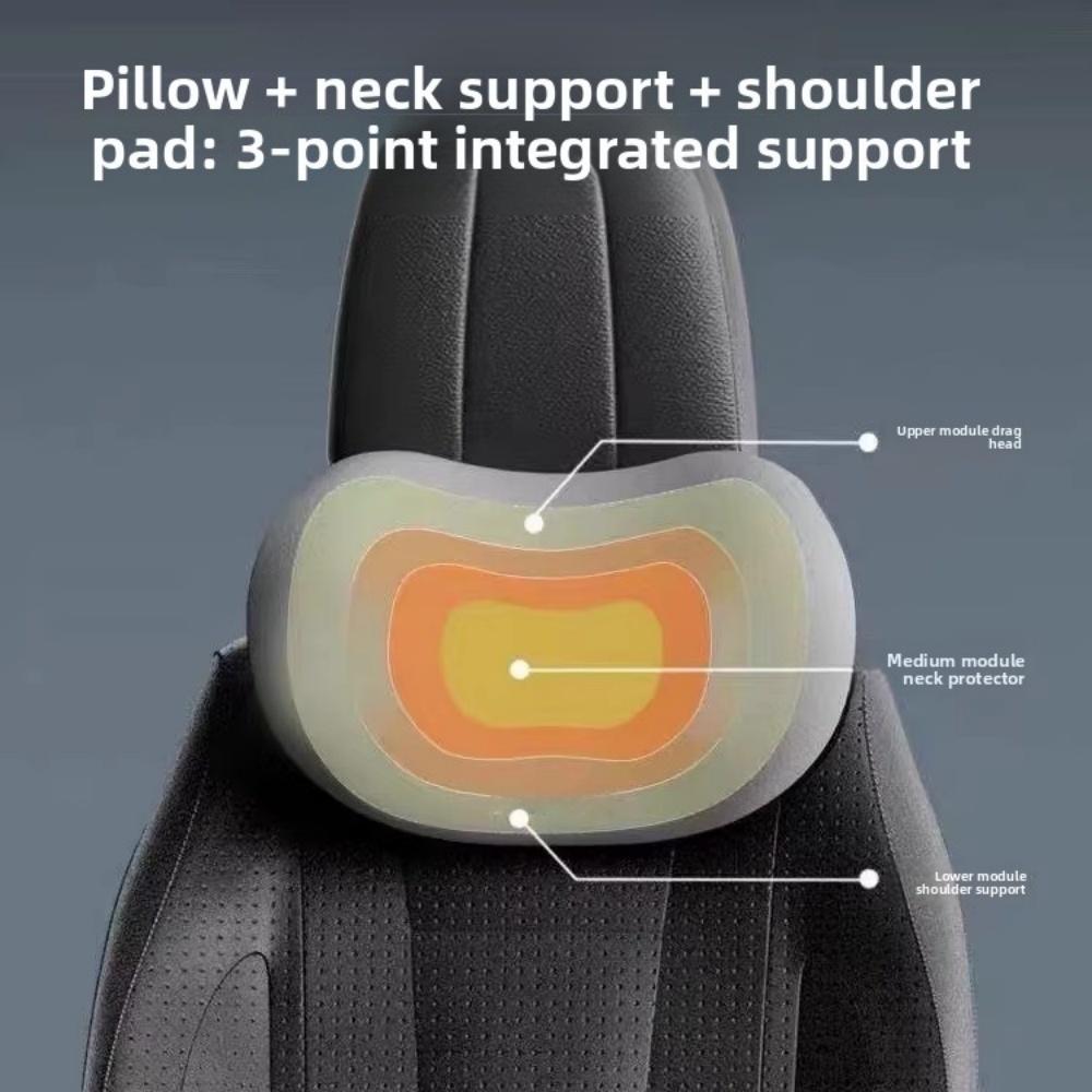 Automotive Accessories Memory Sponge Material Three-Dimensional Support Headrest And Lumbar Pillow Universal Model