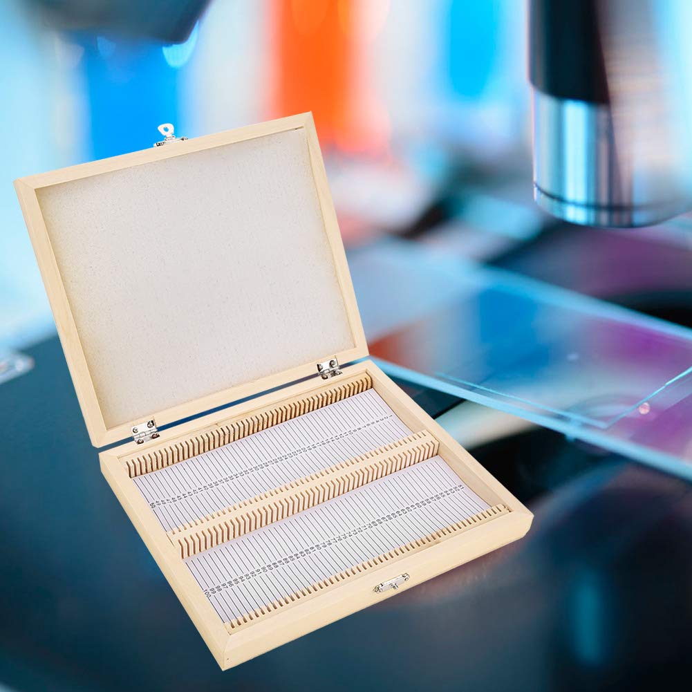 

Glass Slide Storage Case Wooden Box with Lock for Lab Glass Microscope Slide Storage Tool