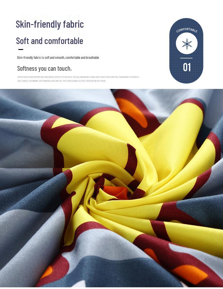 Aloe Cotton Brushed Flannel Duvet Cover for Dorms - Available in 1.5, 1.8, 2 Meters - Pure Cotton
