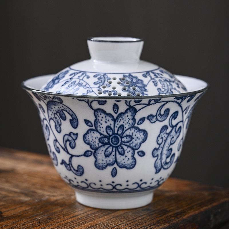 160cc Ceramic Gaiwan Teacup handmade Tea Tureen Boutique tea bowl Chinese Porcelain Teaware Accessories Drinkware