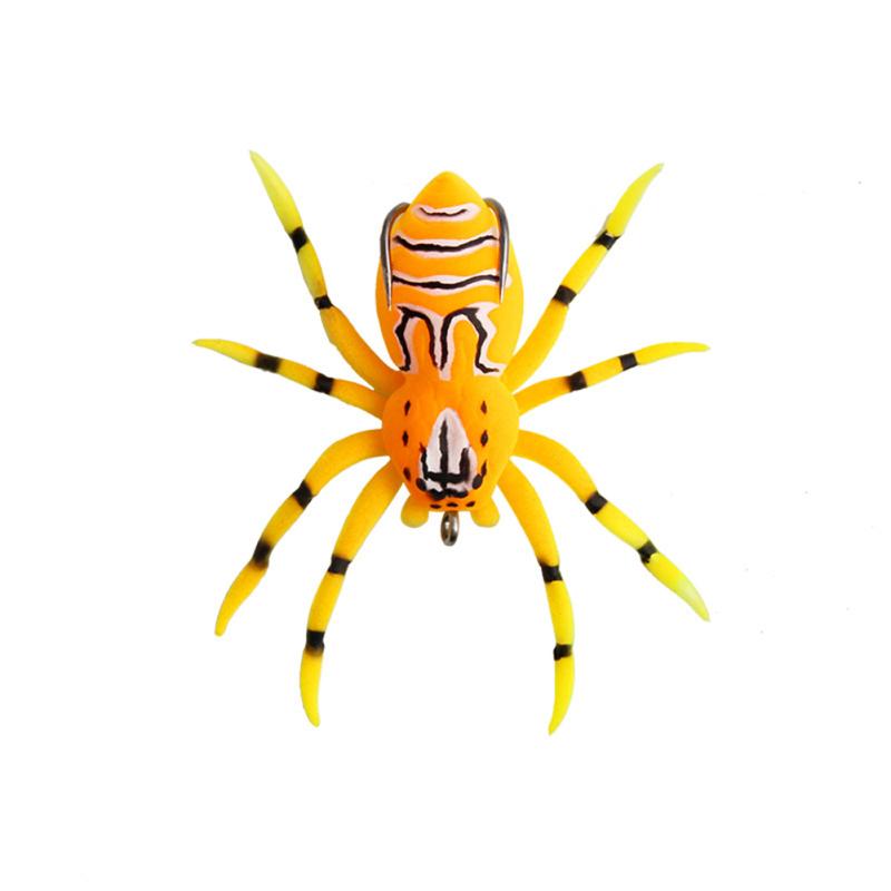 7 cm 6 g schwimmender Köder, Spinne, weicher Köder, Simulation künstlicher Silikon-Fälschungsköder