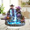 Creative desktop rockery fountain decoration, acrylic living room decoration, 2D flat home decoration decoration decoration