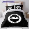 Brighton & Hove Albion Pattern Bedding,Quilt Set Quilt Cover Pillowcase Home Birthday Gift(1 * Duvet Cover + 2 * Pillowcase, Without Core)
