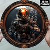 Vintage Nautical Diver Metal Sign 8x8 Inch Round Retro Wall Art Home Office Decor Gift For Dad