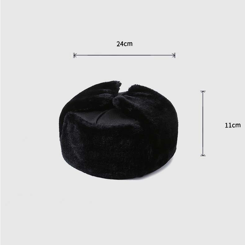 WTEMPO Men's Autumn Winter Windproof Cold-proof Warm Bomber Hats Couple Outdoor Cycling Skiing Faux Fur Ear Protection Plush Hats
