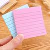 Colorful Adhesive Lined Sticky Notes Pad for Students, Tearable Messaging Reminders, Ins Style