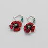 Women Heart Faux Ruby Flower Pendant Necklace Earrings Ring Party Jewelry Gift