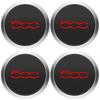 4 Piezas Tapacubos de 133 mm para Ruedas de Fiat 500 Juego de Tapacubos Centrales 68078419AC 68078421AC Tapa Antipolvo 51884863