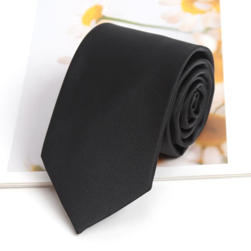 

Mens Black Fashion 8CM Necktie Jacquard Woven Stripes Dot Ties for Man Gifts Groom Neck Tie Business Wedding Party Accessories