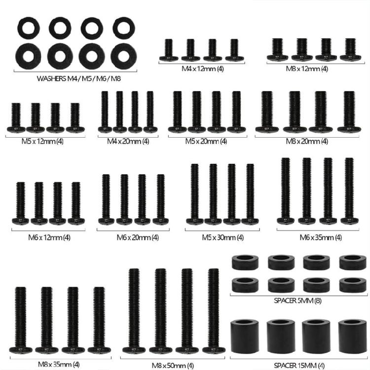 TV-Befestigungsschrauben mit Organizer-Box Universelle TV-Halterung Schrauben Hardware-Kit Enthält M6 Ersatz-TV-Schraube