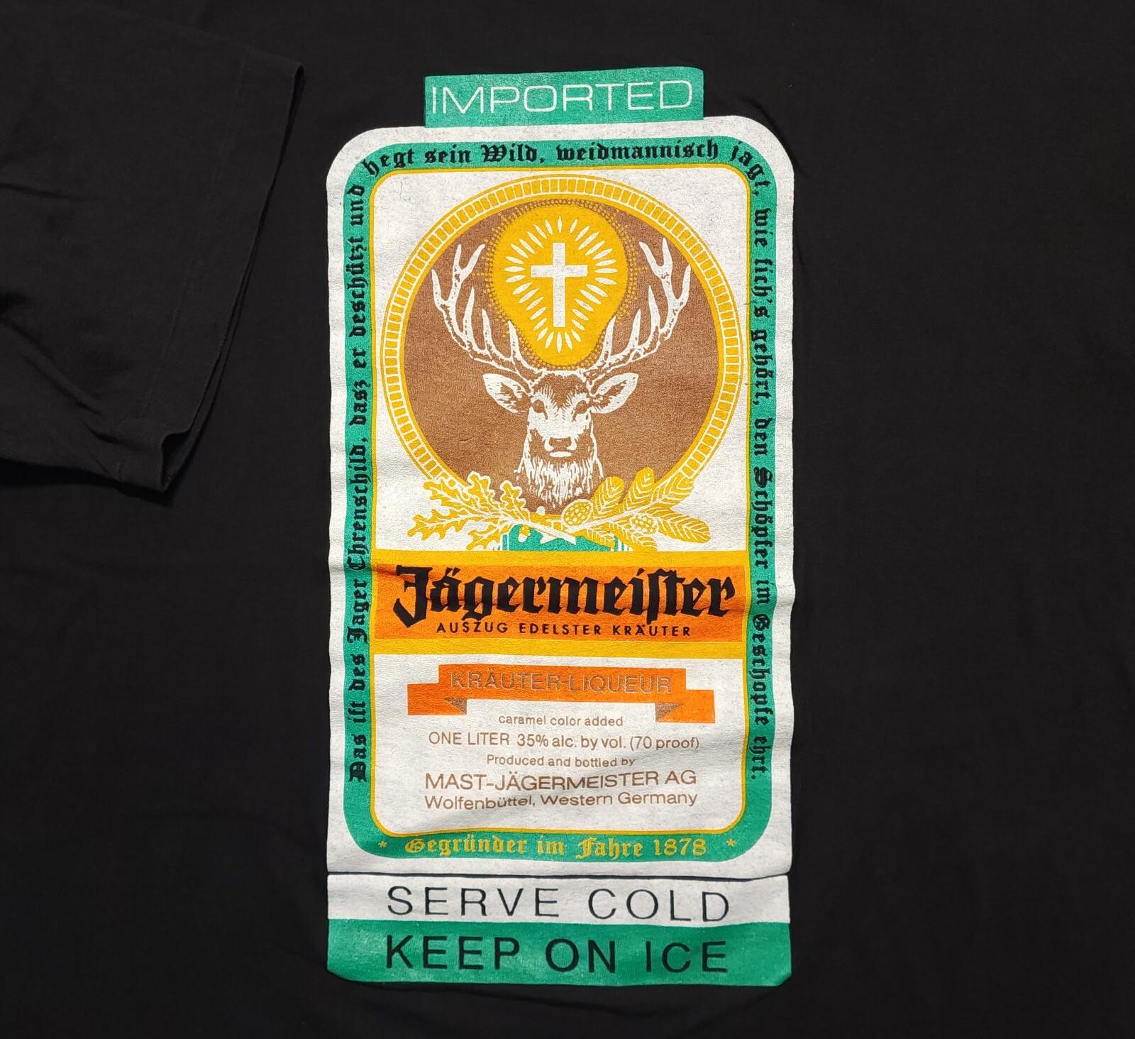 Vintage 1990s Jagermeister Label Single Stitch Large Shirt L