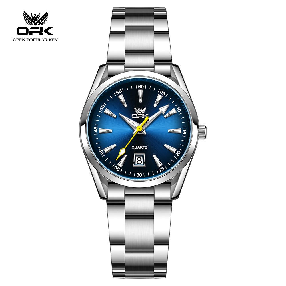 Men Classic Analog Quartz Watches Steel Strap Luminous Waterproof Business Casual Wristwatch womens