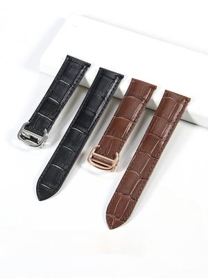 Cartier Tank Vandeniui atsparus Patogus Natūralios Odos 18 20 22 23 25mm Laikrodžio Dirželis London Solo Karvės Odos Vienos Uodegos Laikrodžio Dirželis