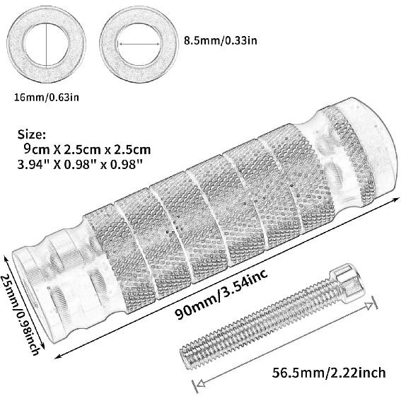 Universal 8Mm Foot Pegs CNC Aluminum Tall Bolts Motorcycle Rearsets Footrest Footpegs Compatible With YAMAHA Honda Suzuki Kawasaki Ducati Aprilia