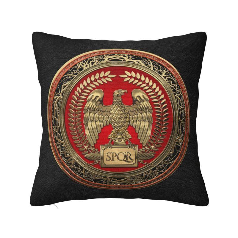 Custom Roman Empire Gold Imperial Eagle Pillow Case 45x45cm for Sofa Rome SPQR Nordic Cushion Cover Square Pillowcase