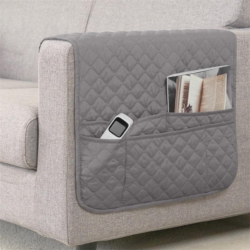 Cover For Sofa Armrest Waterproof Protector With Pockets Removable Anti-Dirty Couch Chair Arm Slipcovers Home